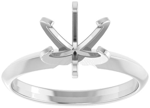 Sužadėtuvių Žiedas „Solitaire“ 585 Baltojo Aukso Round 7.4mm (3)