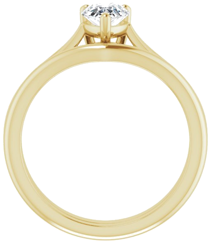 Sužadėtuvių Žiedas „Solitaire“ 585 Geltonojo Aukso Pear Shape 7mm x 5mm (7)