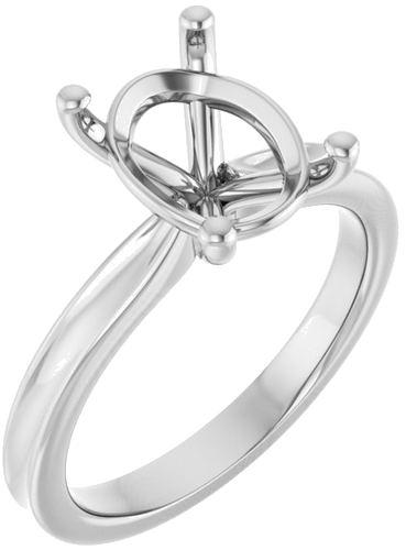 Sužadėtuvių Žiedas 14k white gold Elongated Cushion 10mm x 8mm (1)