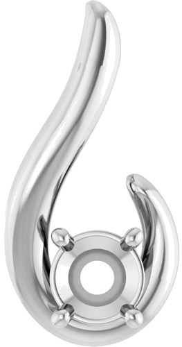 Pakabukas „Freeform“ 925 Sidabro Round 5.2mm (1)