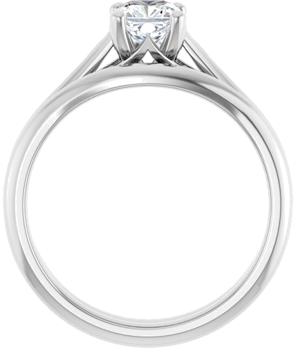 Sužadėtuvių Žiedas „Solitaire“ 585 Baltojo Aukso Cushion 5mm (7)