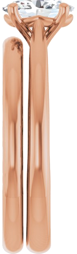 Sužadėtuvių Žiedas „Solitaire“ 585 Rožinis Aukso Oval 7mm x 5mm (9)