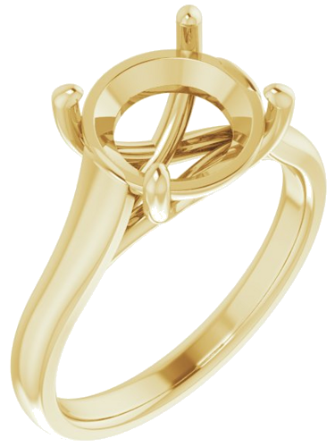 Sužadėtuvių Žiedas „Solitaire“ 14k yellow gold Round 9.4mm (1)