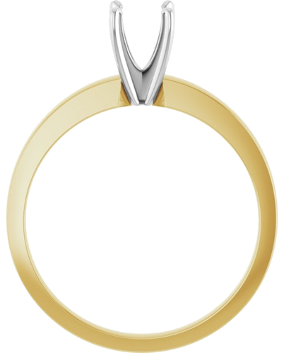 Sužadėtuvių Žiedas „Solitaire“ 14k yellow/white gold Round 5mm x 5.3mm (2)