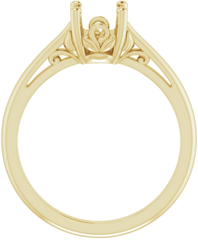 Sužadėtuvių Žiedas „Solitaire“ 14k yellow gold Round 6.5mm (2)