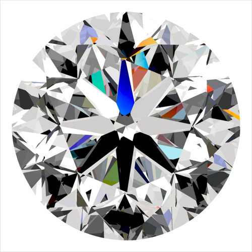 0.4 carat F-SI1 GD cut Natūralus Round Deimantas (1)