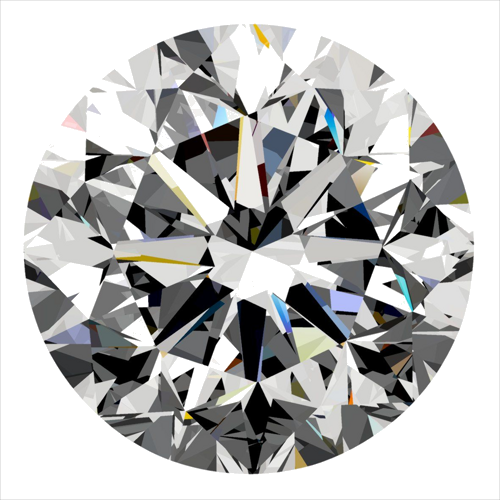 0.4 carat H-VS2 GD cut Natūralus Round Deimantas (1)