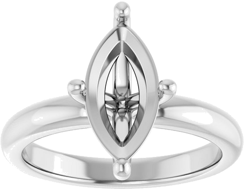 Sužadėtuvių Žiedas 14k white gold Marquise 12mm x 6mm (3)