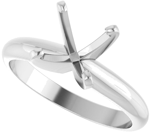 Sužadėtuvių Žiedas „Light Solitaire“ 585 Baltojo Aukso Square 6mm (5)