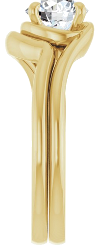 Sužadėtuvių Žiedas „Solitaire“ 585 Geltonojo Aukso Round 6.5mm (9)