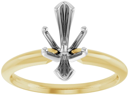 14K Yellow   White 12x5.5 mm Marquise Solitaire Engagement Ring Mounting (3)