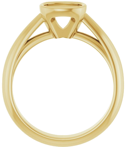 Sužadėtuvių Žiedas „Bezel-Set Solitaire“ 14k yellow gold Cushion 6.5mm (2)