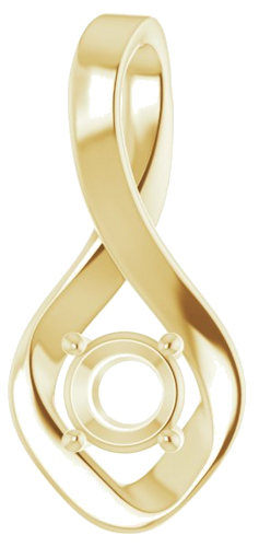 14K Yellow 4.8 mm Round Pendant Mounting (1)