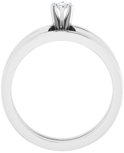 Sužadėtuvių Žiedas „Solitaire“ 14k white gold Marquise 5mm x 3mm (7)
