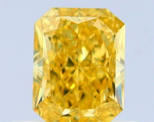 0.5 carat Fancy Vivid Yellow-VVS2 Natūralus Radiant Deimantas (1)