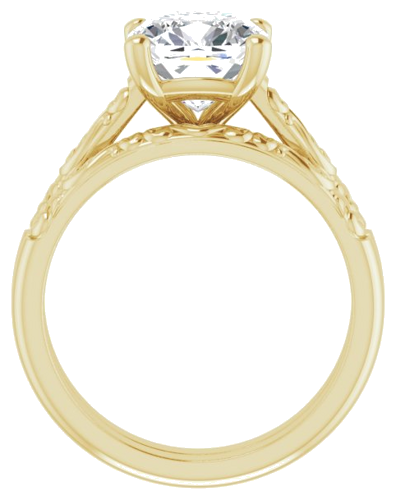 Sužadėtuvių Žiedas „Solitaire“ 14k yellow gold Cushion 8mm (7)