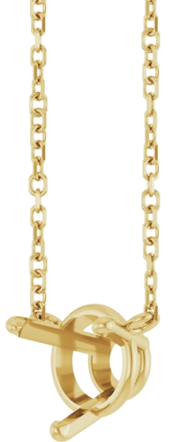 Pakabukas „Round 3-Prong“ 585 Geltonojo Aukso Round 7mm (2)