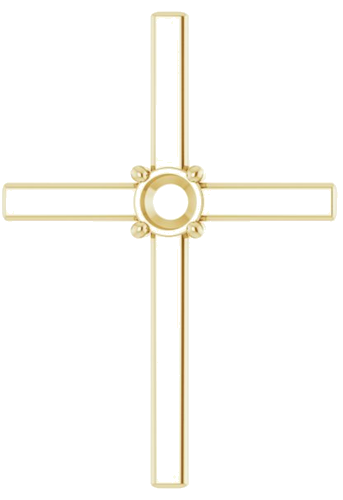 14K Yellow  4.1 mm Round Pendant Mounting (1)