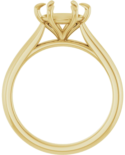 Sužadėtuvių Žiedas „Claw-Prong“ 14k yellow gold Round 8.2mm (2)