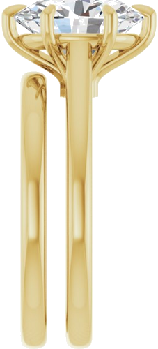 Sužadėtuvių Žiedas „Claw-Pong“ 14k yellow gold Oval 10mm x 8mm (9)