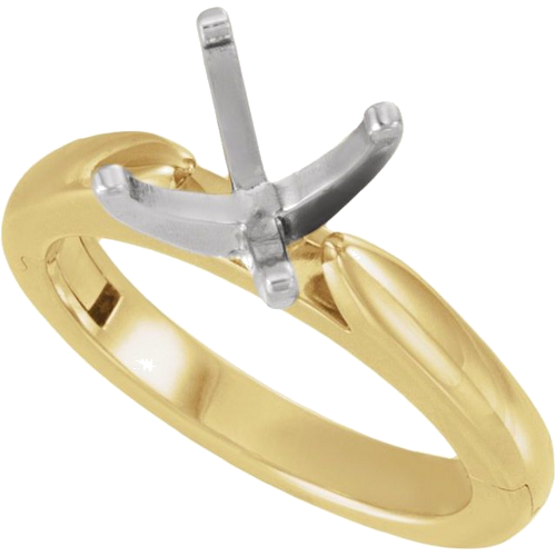Sužadėtuvių Žiedas „CLIQ® Hinged Adjustable Solitaire“ 14k yellow/white gold Round 8.2mm (6)