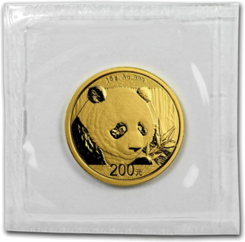15 g Panda, China, 200 yuan, Gold coin, 2018 (3)