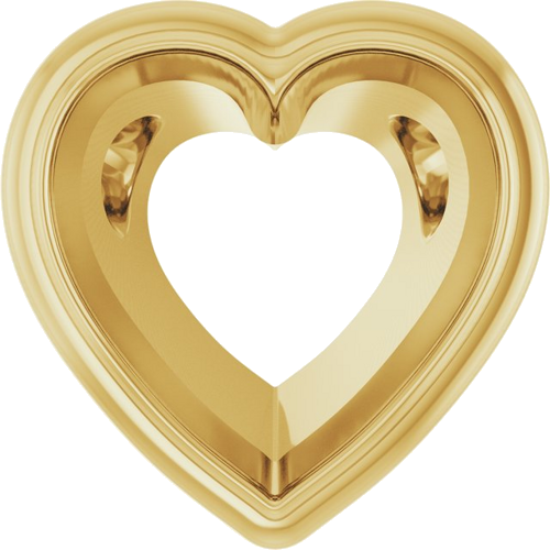 Pakabukas „Bezel-Set Solitaire“ 18k yellow gold Heart 8mm (1)