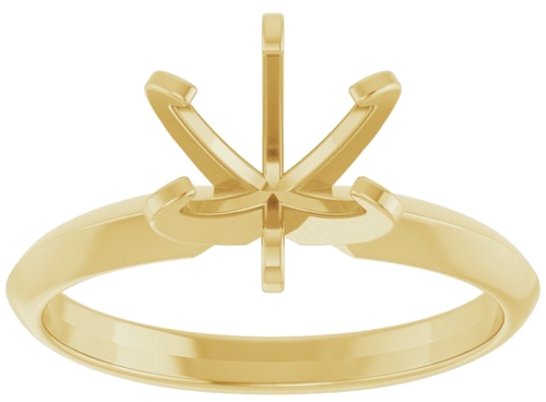 Sužadėtuvių Žiedas „Solitaire“ 585 Geltonojo Aukso Round 7.4mm (3)