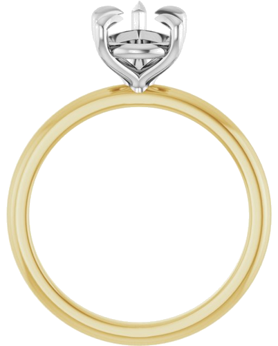 Sužadėtuvių Žiedas „Claw-Prong“ 14k yellow/white gold Pear 10mm x 7mm (2)