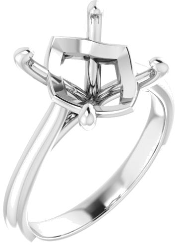 Sužadėtuvių Žiedas „Solitaire“ 585 Baltojo Aukso Oval 12mm x 10mm (1)