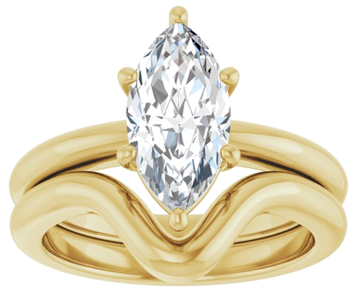 Sužadėtuvių Žiedas 14k yellow gold Marquise 12mm x 6mm (8)