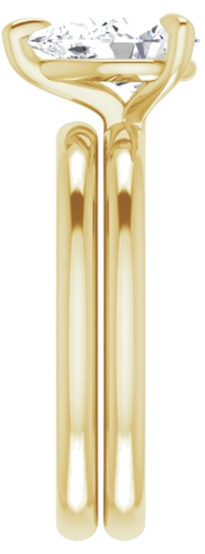 14K Yellow  9x6 mm Pear Solitaire Engagement Ring Mounting (9)