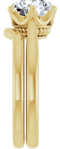 Sužadėtuvių Žiedas „Solitaire“ 14k yellow gold Round 8.2mm (9)