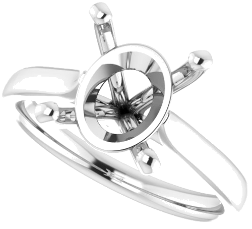 Sužadėtuvių Žiedas „Solitaire“ 950 Platinos Oval 11mm x 9mm (5)