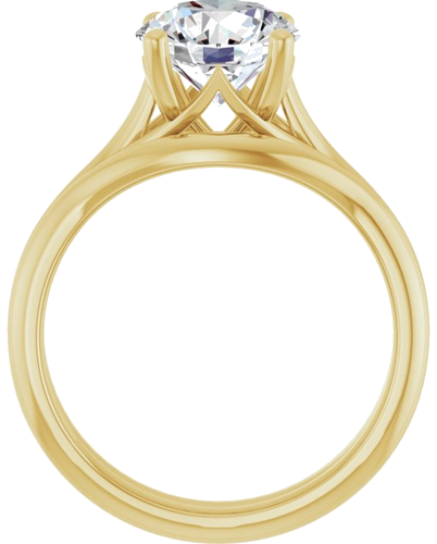 Sužadėtuvių Žiedas „Solitaire“ 14k yellow gold Round 8.2mm (7)