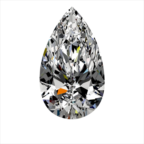 0.31 carat D-VVS2 Natūralus Pear Deimantas (1)