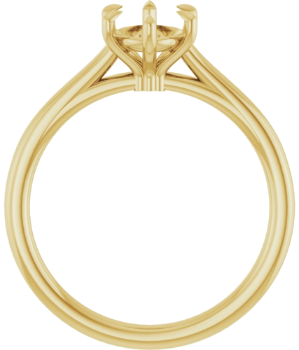 Sužadėtuvių Žiedas „Claw-Pong“ 14k yellow gold Oval 8mm x 6mm (2)