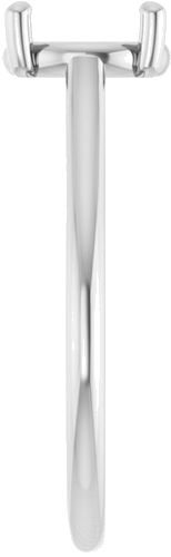 Sužadėtuvių Žiedas 14k white gold Round 8mm (4)