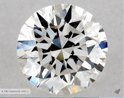 0.53 carat G-VVS2 Excellent cut Natūralus Round Deimantas (1)