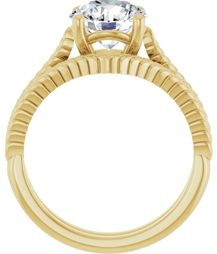 Sužadėtuvių Žiedas „Solitaire“ 14k yellow gold Round 8mm (7)