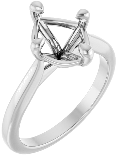 Sužadėtuvių Žiedas „Solitaire“ 925 Sidabro Elongated Cushion 10mm x 8mm (1)
