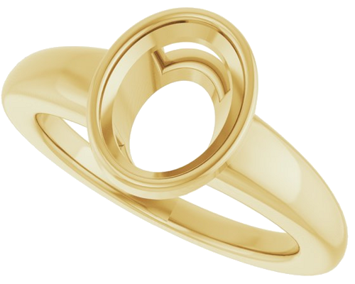 Sužadėtuvių Žiedas „Bezel-Set Solitaire“ 14k yellow gold Oval 9mm x 7mm (5)