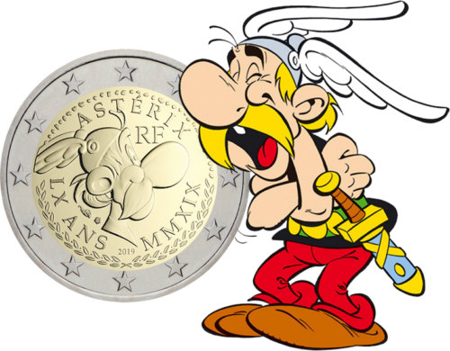 2019 Prancūzija Asteriksas 2 eurų moneta (3)