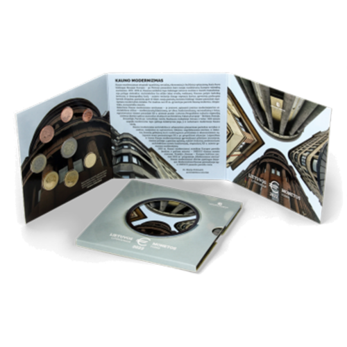 2022 Литва BU Комплект евро монети Каунас Модернизъм (1)