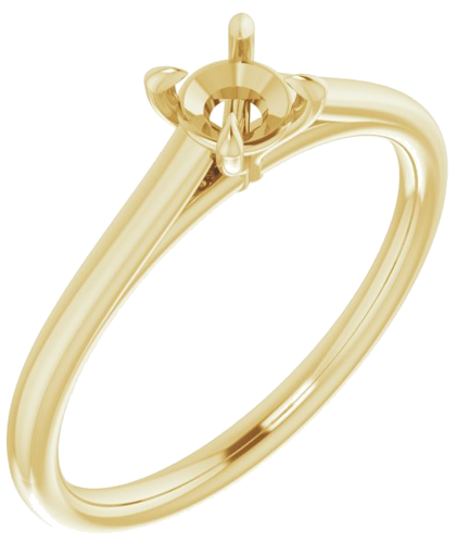 Sužadėtuvių Žiedas „Claw-Prong Solitaire“ 14k yellow gold Round 4.4mm (1)