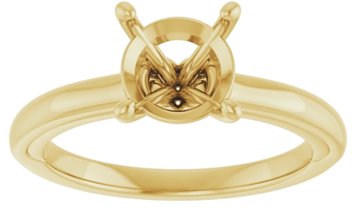 Sužadėtuvių Žiedas „Solitaire“ 14k yellow gold Round 8mm (3)