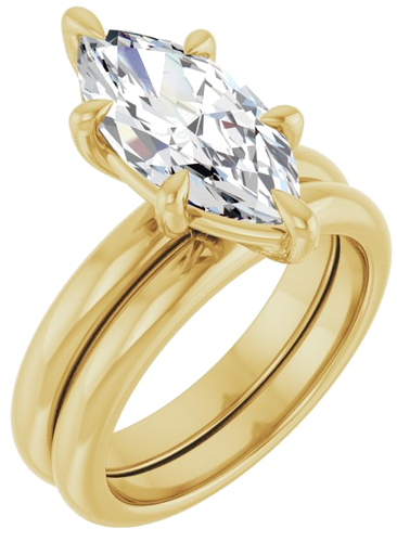 Sužadėtuvių Žiedas „Claw-Prong“ 14k yellow gold Marquise 15mm x 7mm (6)
