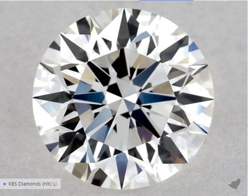 0.52 carat H-VVS2 Excellent cut Natūralus Round Deimantas (1)