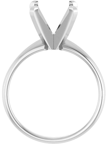 Sužadėtuvių Žiedas „Solitaire“ 585 Baltojo Aukso Round 10.2mm x 10.6mm (2)