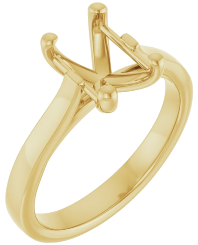Sužadėtuvių Žiedas 14k yellow gold Emerald 8mm x 6mm (1)